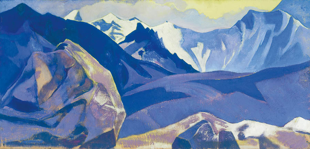 <h4>Перевал Сассер</h4><p>1925-1927. Фанера, темпера. 37,5 х 77,5 см.</p>