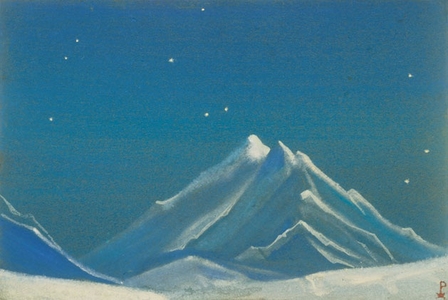 <h4>Ночь - Эверест </h4><p>1938. Картон, темпера. 30.4 х 45.6 см.</p>