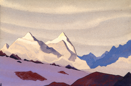 <h4>Гималаи Западные </h4><p>1936. Картон, темпера. 30.5 x 45.8 см.</p>